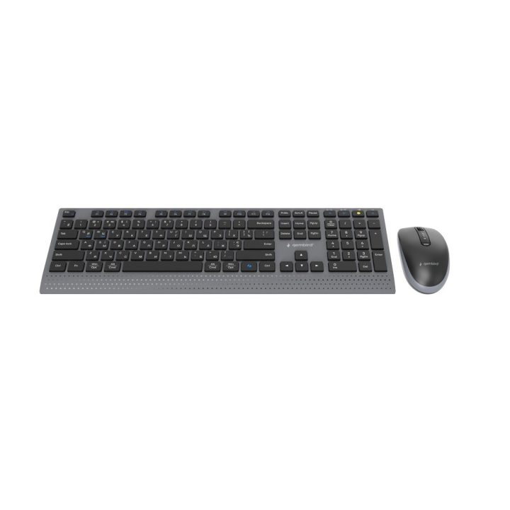 Gembird KBS-WPS-02-CYRL Dual-mode slim wireless desktop set 2.4G+BT RU layout