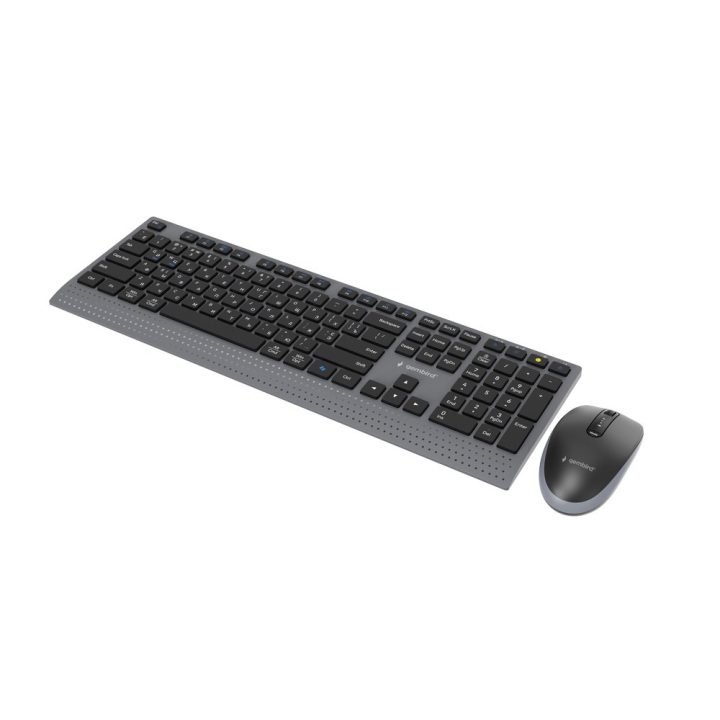 Gembird KBS-WPS-02-CYRL Dual-mode slim wireless desktop set 2.4G+BT RU layout