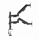 Gembird MA-DA2P-02 Adjustable desk 2-display mounting arm 17”-32” black