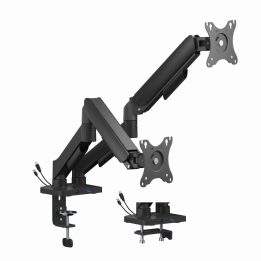 Gembird MA-DA2U-01 Adjustable desk 2-display mounting arm with USB ports 17”-32” black