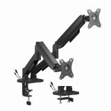 Gembird MA-DA2U-01 Adjustable desk 2-display mounting arm with USB ports 17”-32” black