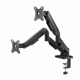 Gembird MA-DA2U-01 Adjustable desk 2-display mounting arm with USB ports 17”-32” black