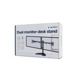 Gembird MS-D2ST-02 Monitor desk stand (rotate tilt swivel) 13”-32” black