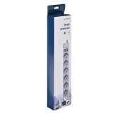 Gembird SPG6-B-10C Surge protector 6 Schuko sockets 3m grey