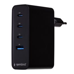Gembird TA-UC-PDQC100LCD-01-BK mobile device charger Laptop Smartphone Black AC Fast charging Indoor