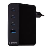 Gembird TA-UC-PDQC100LCD-01-BK mobile device charger Laptop Smartphone Black AC Fast charging Indoor