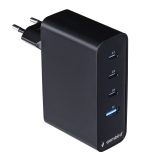 Gembird TA-UC-PDQC100LCD-01-BK mobile device charger Laptop Smartphone Black AC Fast charging Indoor