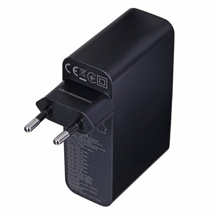 Gembird TA-UC-PDQC100LCD-01-BK mobile device charger Laptop Smartphone Black AC Fast charging Indoor