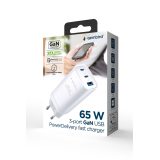 Gembird TA-UC-PDQC65-01-W 3-port 65 W GaN USB PowerDelivery fast charger white