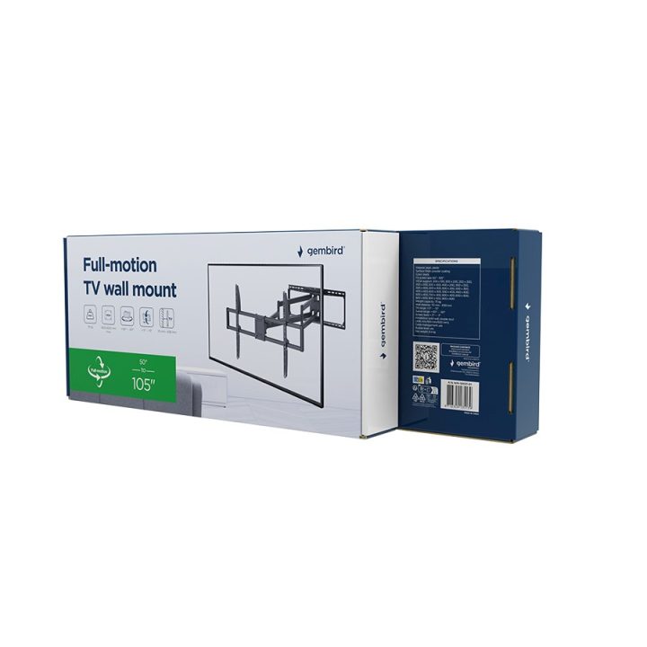 Gembird WM-105ST-01 Full-motion TV wall mount 50 - 105'' black