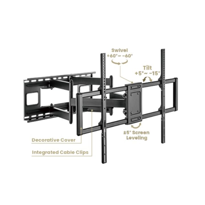 Gembird WM-120ST-01 TV mount/stand 3.05 m (120 ) Black