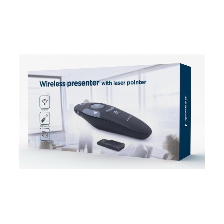 Gembird WP-L-11 wireless presenter RF Black