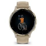 Garmin 010-02785-55 smartwatch / sport watch 3.05 cm (1.2 ) AMOLED 41 mm Digital 390 x 390 pixels Touchscreen Gold Wi-Fi GPS (sa