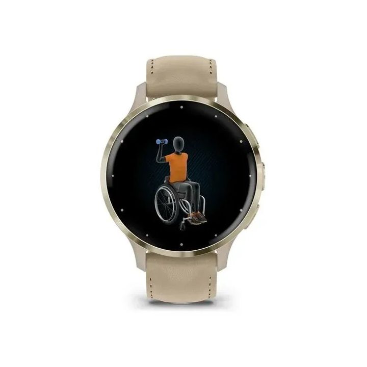 Garmin 010-02785-55 smartwatch / sport watch 3.05 cm (1.2 ) AMOLED 41 mm Digital 390 x 390 pixels Touchscreen Gold Wi-Fi GPS (sa