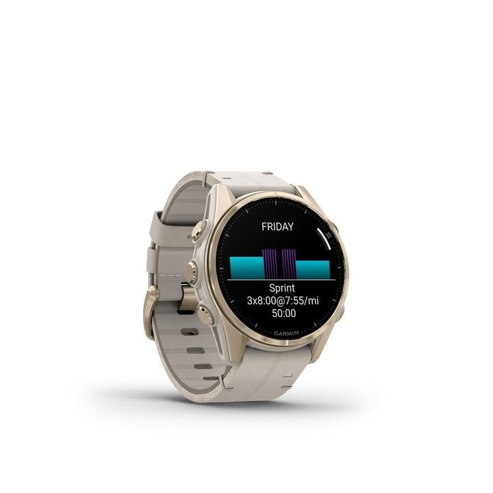 Garmin Fenix 8 3.3 cm (1.3 ) AMOLED 43 mm Digital 416 x 416 pixels Touchscreen Gold Wi-Fi GPS (satellite)