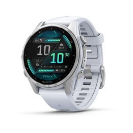 Garmin Fenix 8 3.3 cm (1.3 ) AMOLED 43 mm Digital 416 x 416 pixels Touchscreen Silver Wi-Fi GPS (satellite)