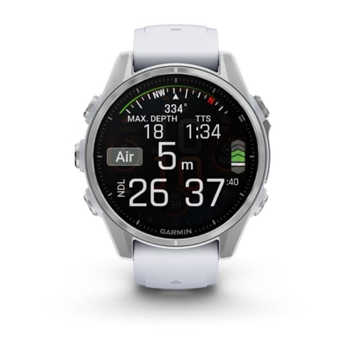 Garmin Fenix 8 3.3 cm (1.3 ) AMOLED 43 mm Digital 416 x 416 pixels Touchscreen Silver Wi-Fi GPS (satellite)