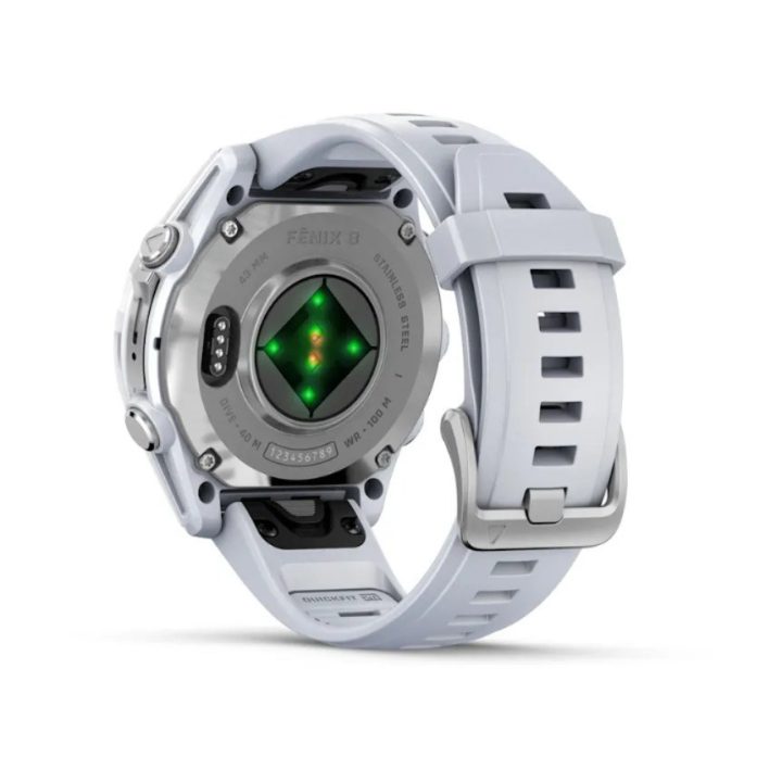 Garmin Fenix 8 3.3 cm (1.3 ) AMOLED 43 mm Digital 416 x 416 pixels Touchscreen Silver Wi-Fi GPS (satellite)