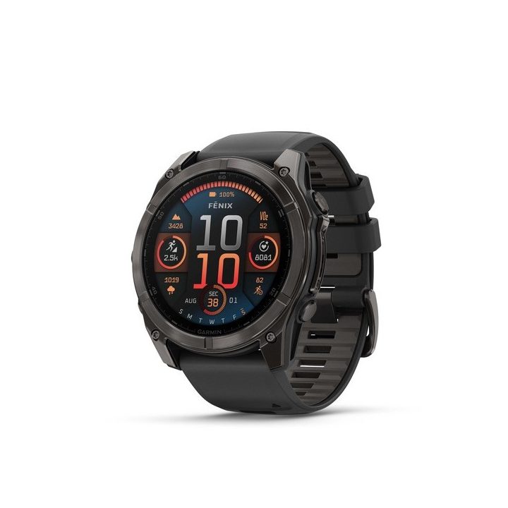 Garmin Fenix 8 3.56 cm (1.4 ) AMOLED 51 mm Digital 454 x 454 pixels Touchscreen Titanium Wi-Fi GPS (satellite)