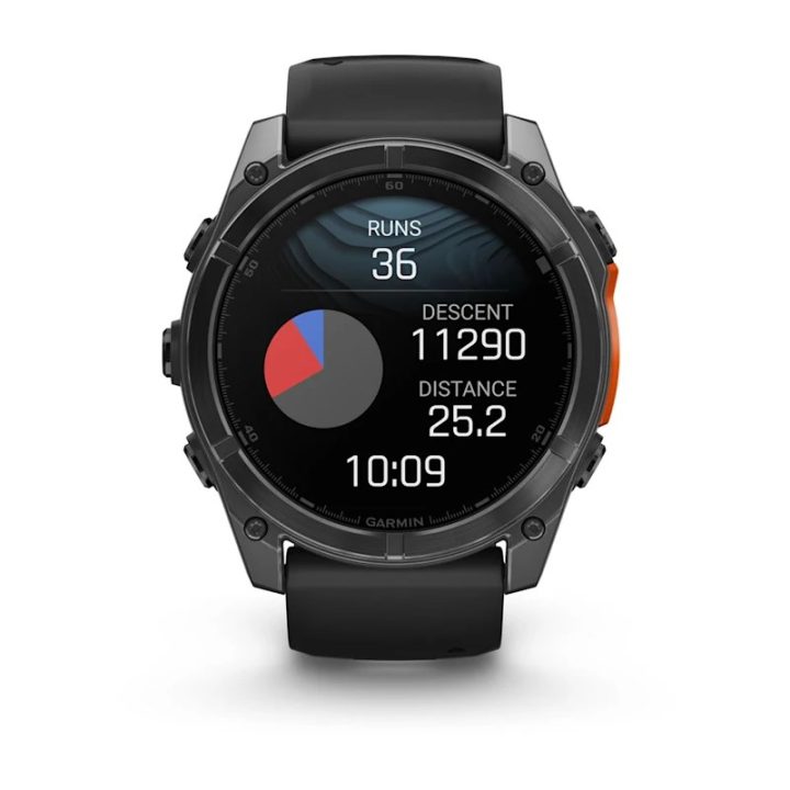 Garmin Fenix 8 3.56 cm (1.4 ) AMOLED 51 mm Digital 454 x 454 pixels Touchscreen Titanium Wi-Fi GPS (satellite)