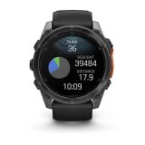 Garmin Fenix 8 3.56 cm (1.4 ) AMOLED 51 mm Digital 454 x 454 pixels Touchscreen Titanium Wi-Fi GPS (satellite)