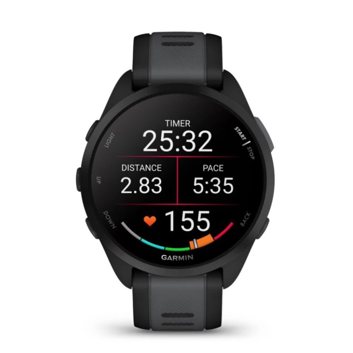 Garmin Forerunner 165 3.05 cm (1.2 ) AMOLED 43 mm Digital 390 x 390 pixels Touchscreen Black GPS (satellite)