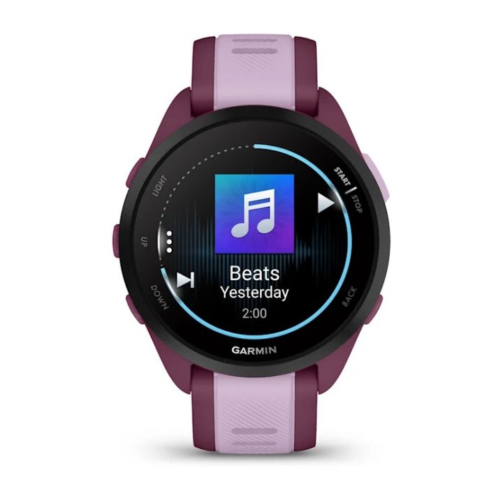 Garmin Forerunner 165 Music 3.05 cm (1.2 ) AMOLED 43 mm Digital 390 x 390 pixels Touchscreen Purple GPS (satellite)