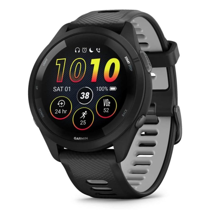 Garmin Forerunner 265 3.3 cm (1.3 ) AMOLED 46 mm Digital 416 x 416 pixels Touchscreen Black Wi-Fi GPS (satellite)