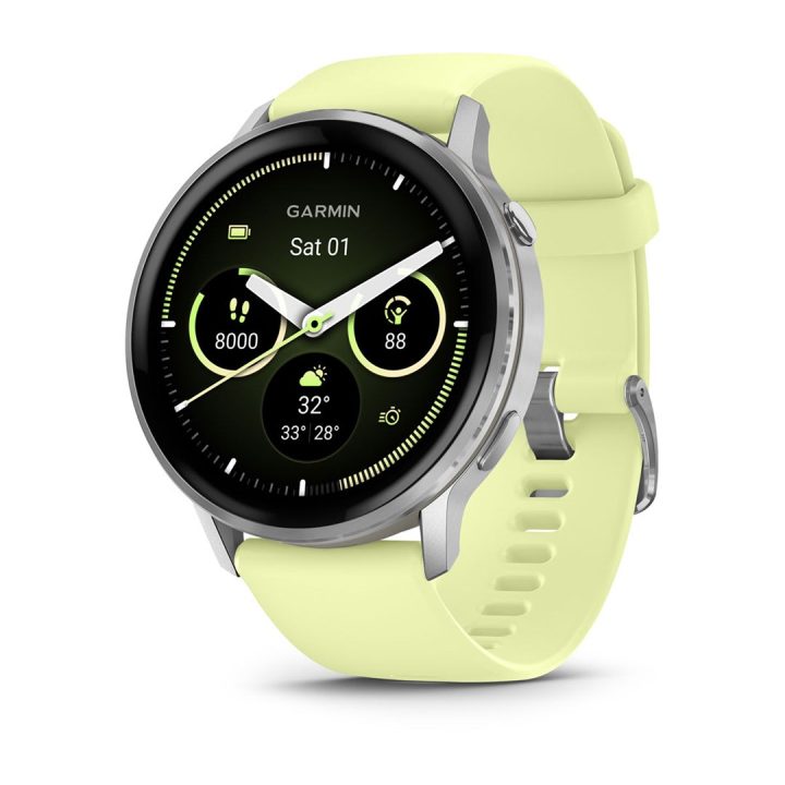 Garmin Venu 010-03014-02 smartwatch / sport watch 3.56 cm (1.4 ) AMOLED 45 mm Digital 454 x 454 pixels Touchscreen Silver Wi-Fi