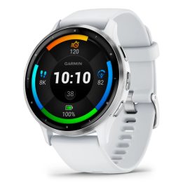 Garmin Venu 3 3.56 cm (1.4 ) AMOLED 45 mm Digital 454 x 454 pixels Touchscreen Silver White Wi-Fi GPS (satellite)
