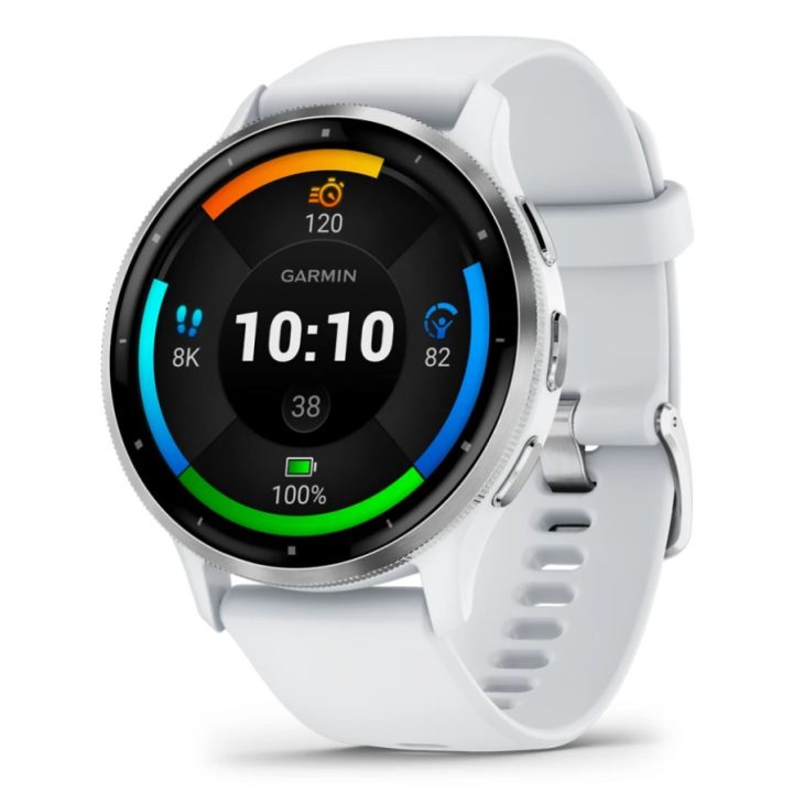 Garmin Venu 3 3.56 cm (1.4 ) AMOLED 45 mm Digital 454 x 454 pixels Touchscreen Silver White Wi-Fi GPS (satellite)