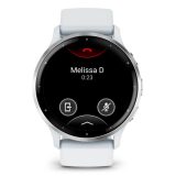 Garmin Venu 3 3.56 cm (1.4 ) AMOLED 45 mm Digital 454 x 454 pixels Touchscreen Silver White Wi-Fi GPS (satellite)