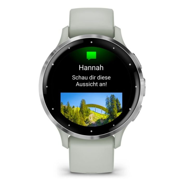 Garmin Venu 3S 3.05 cm (1.2 ) AMOLED 41 mm Digital 390 x 390 pixels Touchscreen Grey Silver Wi-Fi GPS (satellite)