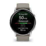 Garmin Venu 4 3.56 cm (1.4 ) AMOLED 45 mm Digital 454 x 454 pixels Touchscreen Silver Wi-Fi GPS (satellite)