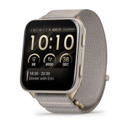 Garmin Venu X1 5.08 cm (2 ) AMOLED Digital 448 x 486 pixels Touchscreen Gold Titanium Wi-Fi GPS (satellite)