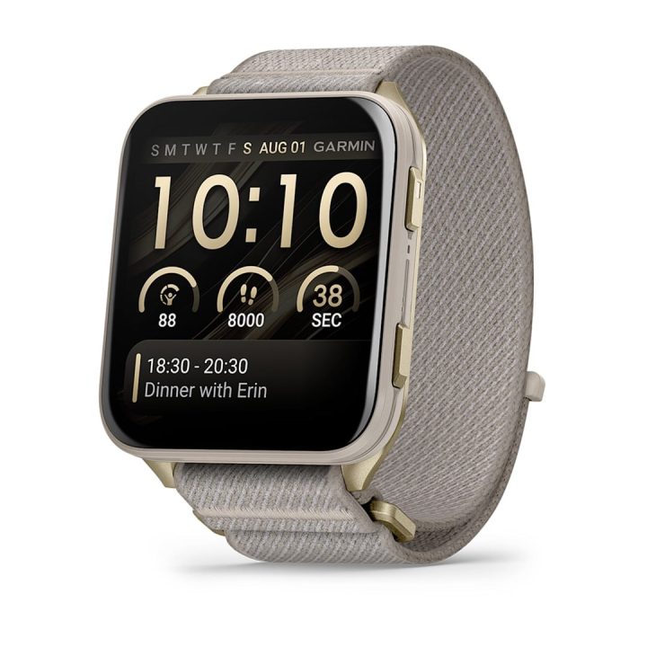 Garmin Venu X1 5.08 cm (2 ) AMOLED Digital 448 x 486 pixels Touchscreen Gold Titanium Wi-Fi GPS (satellite)