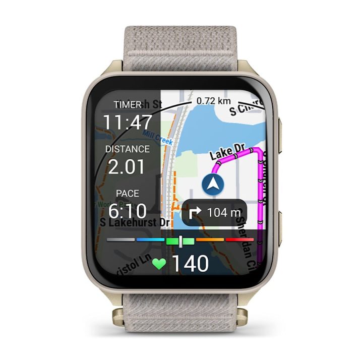 Garmin Venu X1 5.08 cm (2 ) AMOLED Digital 448 x 486 pixels Touchscreen Gold Titanium Wi-Fi GPS (satellite)