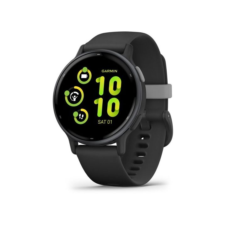 Garmin Vivoactive 5 3.05 cm (1.2 ) AMOLED 42 mm Digital 390 x 390 pixels Touchscreen Black Wi-Fi GPS (satellite)