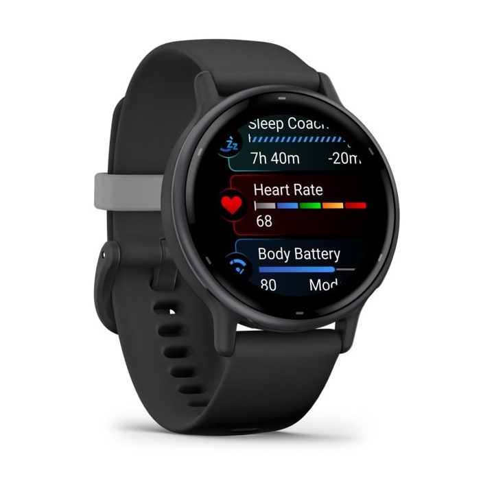 Garmin Vivoactive 5 3.05 cm (1.2 ) AMOLED 42 mm Digital 390 x 390 pixels Touchscreen Black Wi-Fi GPS (satellite)