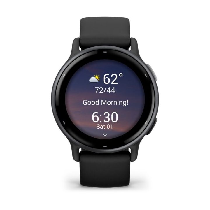 Garmin Vivoactive 5 3.05 cm (1.2 ) AMOLED 42 mm Digital 390 x 390 pixels Touchscreen Black Wi-Fi GPS (satellite)
