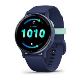 Garmin Vivoactive 5 3.05 cm (1.2 ) AMOLED 42 mm Digital 390 x 390 pixels Touchscreen Blue Wi-Fi GPS (satellite)
