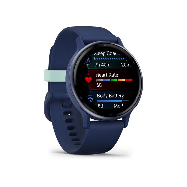Garmin Vivoactive 5 3.05 cm (1.2 ) AMOLED 42 mm Digital 390 x 390 pixels Touchscreen Blue Wi-Fi GPS (satellite)