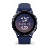 Garmin Vivoactive 5 3.05 cm (1.2 ) AMOLED 42 mm Digital 390 x 390 pixels Touchscreen Blue Wi-Fi GPS (satellite)