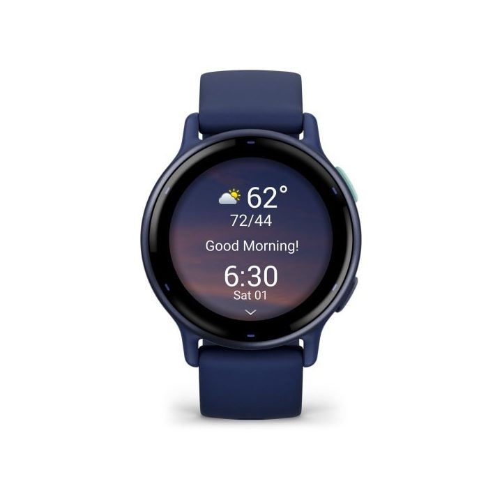 Garmin Vivoactive 5 3.05 cm (1.2 ) AMOLED 42 mm Digital 390 x 390 pixels Touchscreen Blue Wi-Fi GPS (satellite)