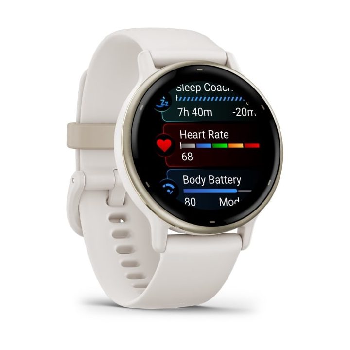 Garmin Vivoactive 5 3.05 cm (1.2 ) AMOLED 42 mm Digital 390 x 390 pixels Touchscreen White Wi-Fi GPS (satellite)