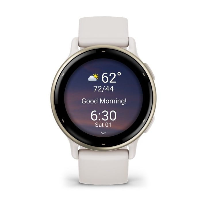 Garmin Vivoactive 5 3.05 cm (1.2 ) AMOLED 42 mm Digital 390 x 390 pixels Touchscreen White Wi-Fi GPS (satellite)