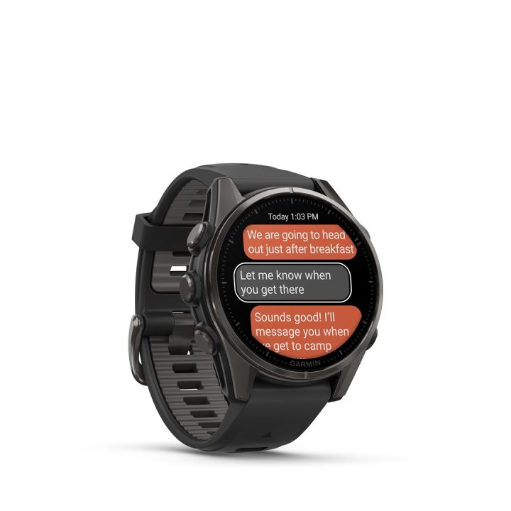 Garmin fenix 8 3.3 cm (1.3 ) AMOLED 43 mm Digital 416 x 416 pixels Touchscreen Black Wi-Fi GPS (satellite)