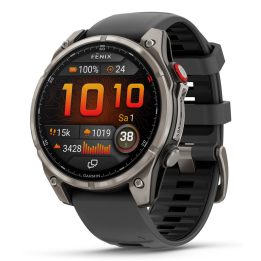 Garmin fenix 8 Pro 3.56 cm (1.4 ) AMOLED 47 mm Digital 454 x 454 pixels Touchscreen Graphite Titanium Wi-Fi GPS (satellite)
