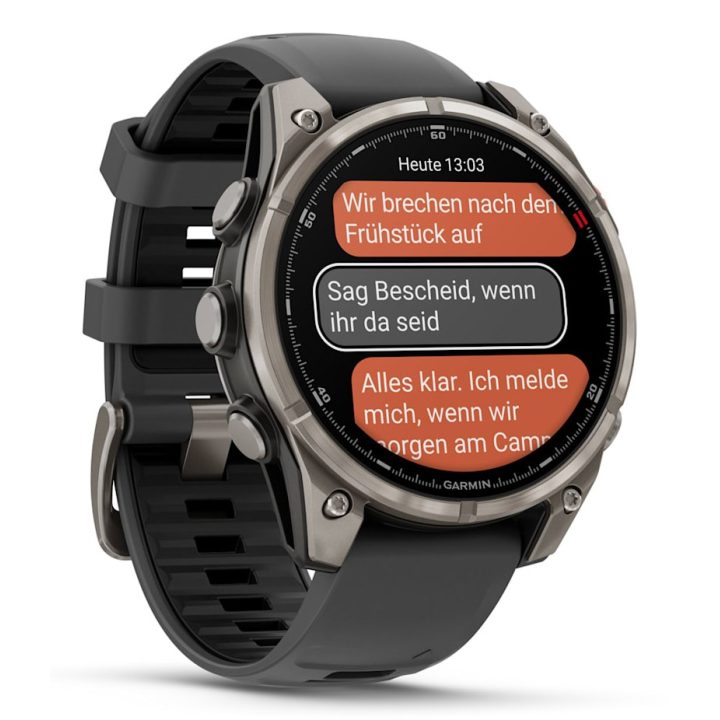 Garmin fenix 8 Pro 3.56 cm (1.4 ) AMOLED 47 mm Digital 454 x 454 pixels Touchscreen Graphite Titanium Wi-Fi GPS (satellite)