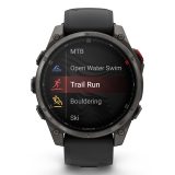 Garmin fenix 8 Pro 3.56 cm (1.4 ) AMOLED 47 mm Digital 454 x 454 pixels Touchscreen Grey Wi-Fi GPS (satellite)